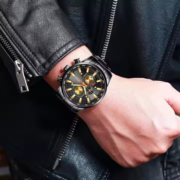 Montre pour Homme Curren 8351 Noir Doré