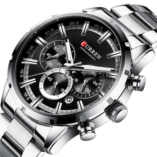 Montre pour Homme Curren 8355 Argent Fond Noir