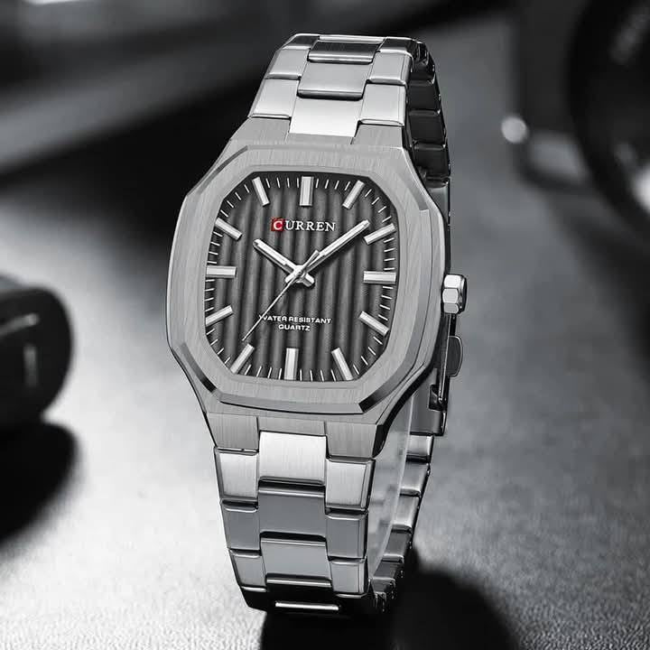Montre pour Homme Curren 8458 Argent Fond Noir