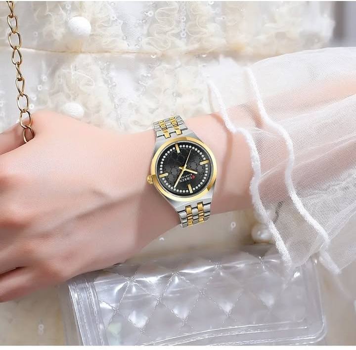 Montre pour Femme Curren 9096 Argent Fond Noir