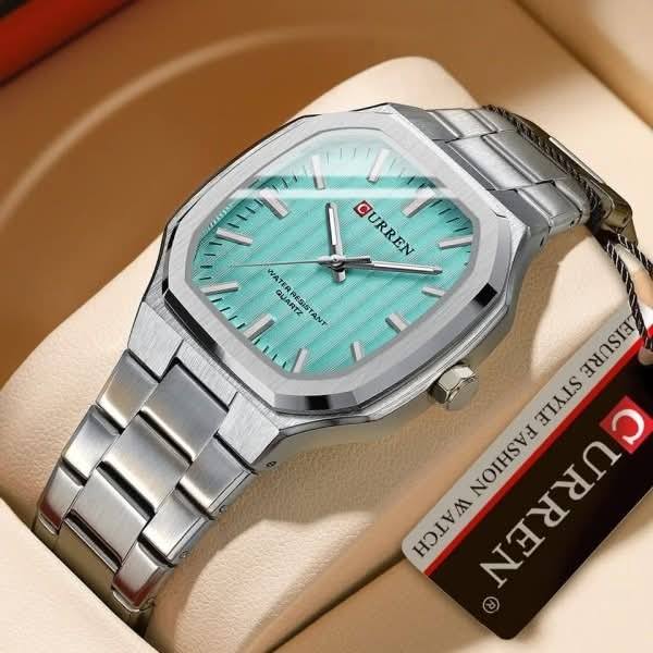 Montre pour Homme Curren 8458 Argent Fond Bleu Ciel