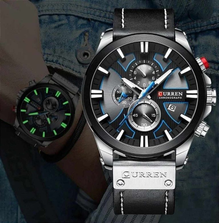 Montre pour Homme Curren 8346 Noir Argent
