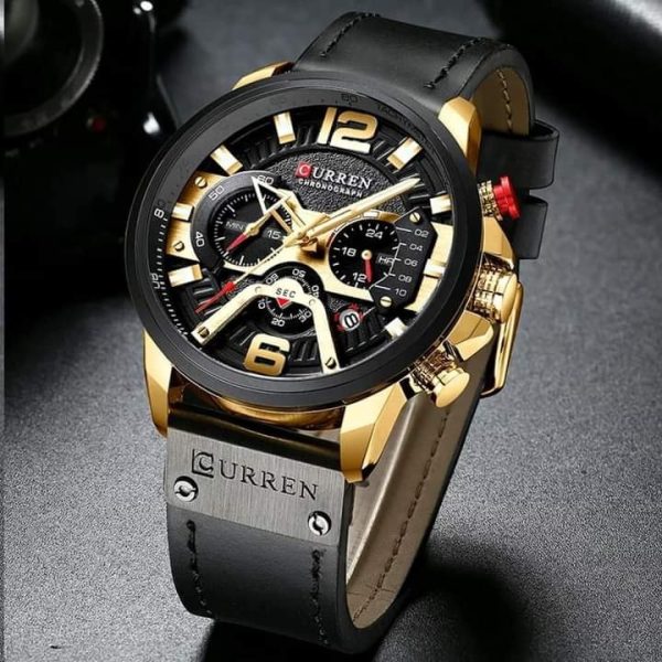 Montre pour Homme Curren 8329 Noir Doré