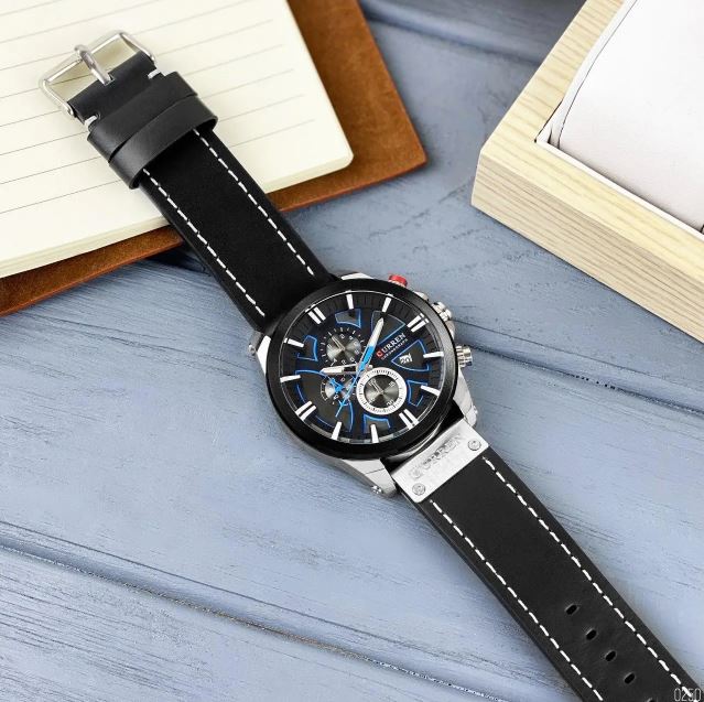 Montre pour Homme Curren 8346 Noir Argent