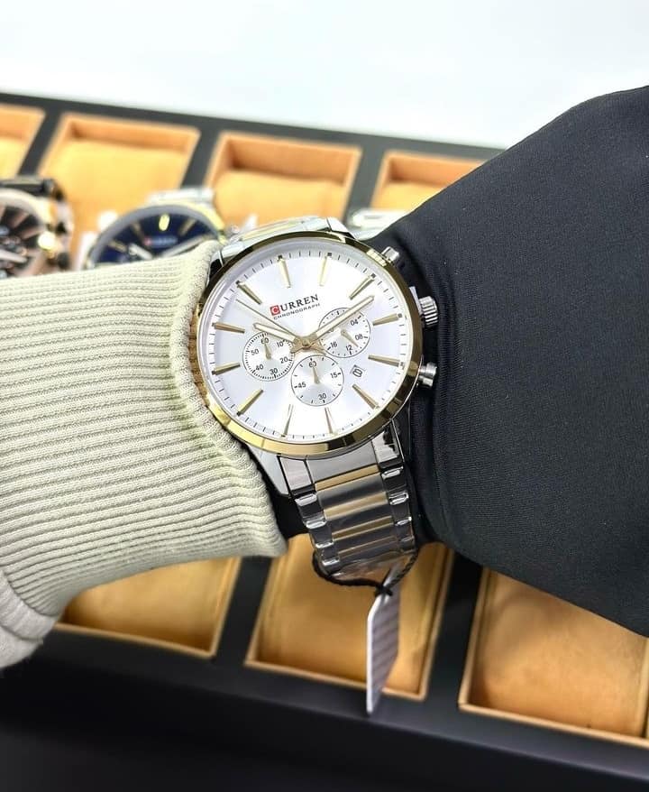 Montre pour Homme Curren 8435 Argent Doré