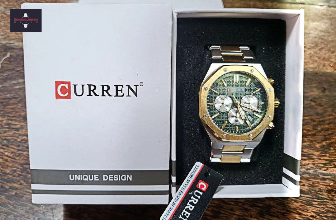 Montre pour Homme Curren 8440 Argent Fond Vert