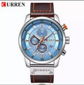 Montre pour Homme Curren 8291 Marron Fond Bleu Ciel