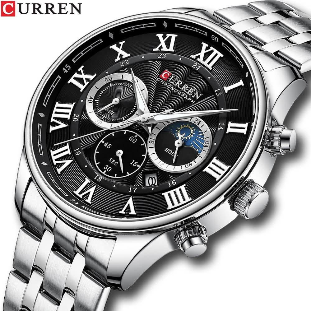 Montre pour Homme Curren 8427 Argent Fond Noir