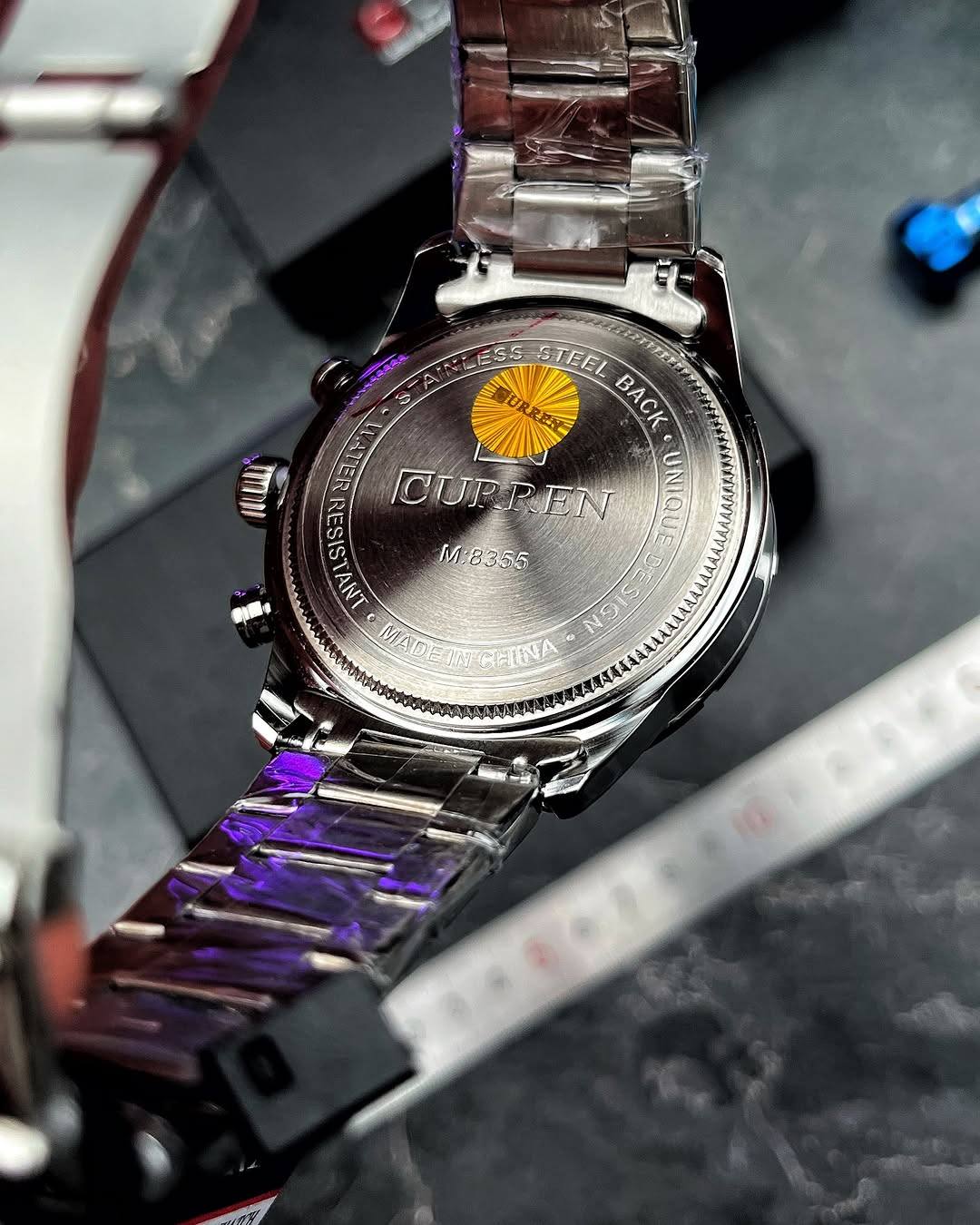 Montre pour Homme Curren 8355 Argent Fond Noir