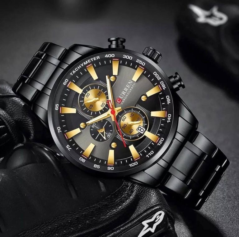 Montre pour Homme Curren 8351 Noir Doré