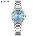 Montre pour Femme Curren 9100 Argent Fond Bleu Ciel