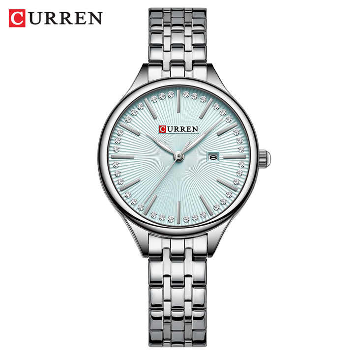 Montre pour Femme Curren 9099 Argent Fond Bleu Ciel