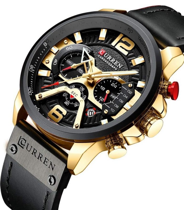Montre pour Homme Curren 8329 Noir Doré