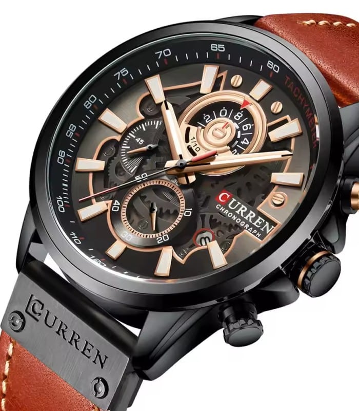 Montre pour Homme Curren 8380 Marron Fond Noir