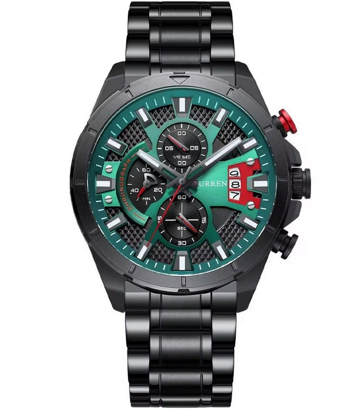 Montre pour Homme Curren 8401 Noir Fond Vert