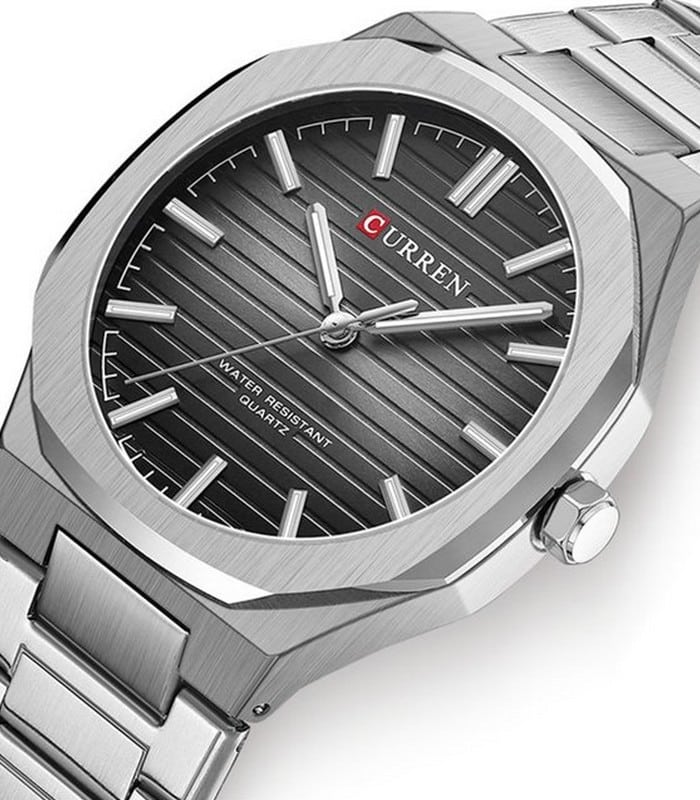 Montre pour Homme Curren 8456 Argent Fond Noir