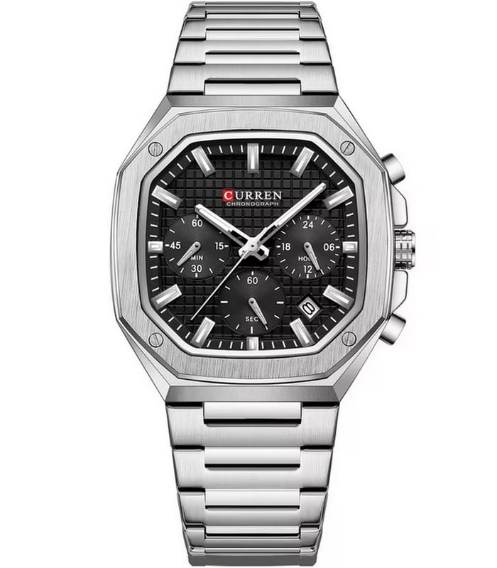 Montre pour Homme Curren 8459 Argent Fond Noir
