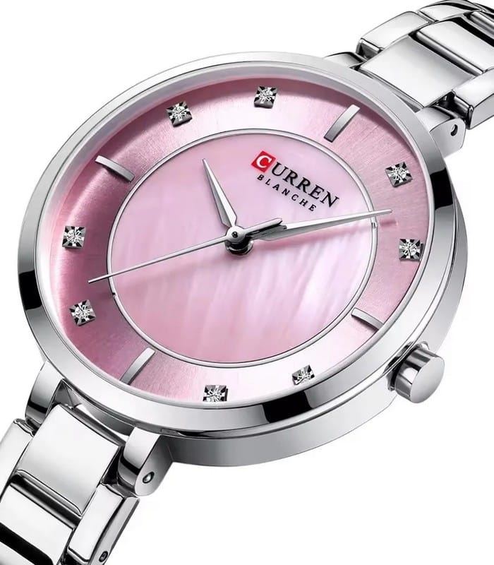 Montre pour Femme Curren 9051 Argent Fond Rosé