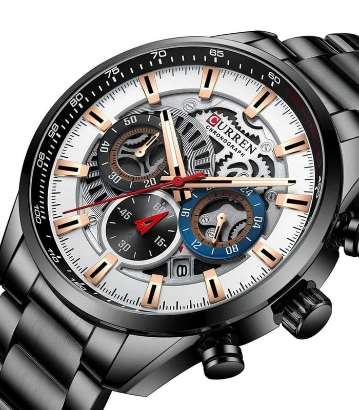 Montre pour Homme Curren 8391 Noir et Blanc