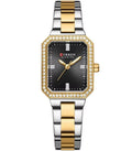 Montre pour Femme Curren 9102 Argent Doré Fond Noir