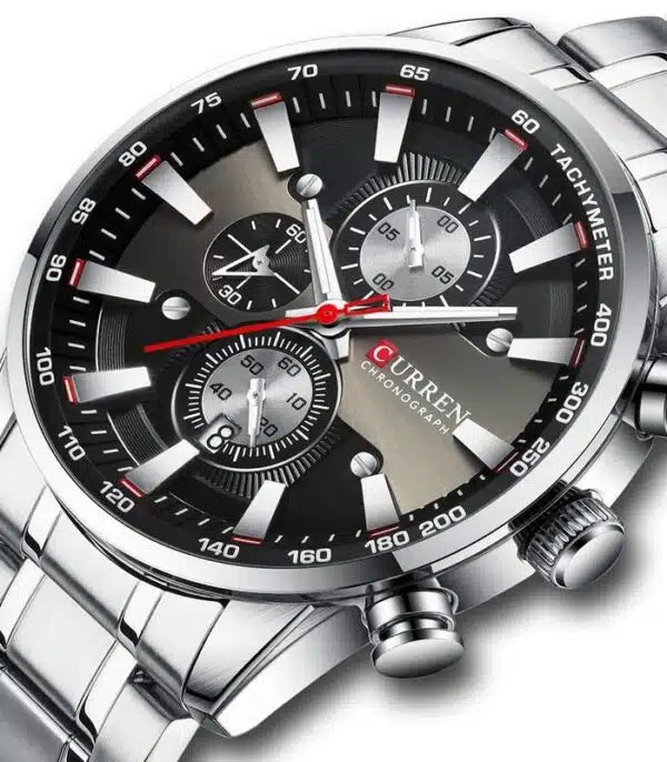 Montre Homme Curren 8355 Argent Fond noir