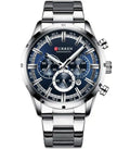 Montre Homme Curren 8355 Argent Fond Bleu