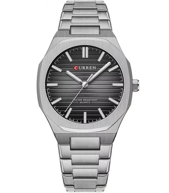 Montre pour Homme Curren 8456 Argent Fond Noir