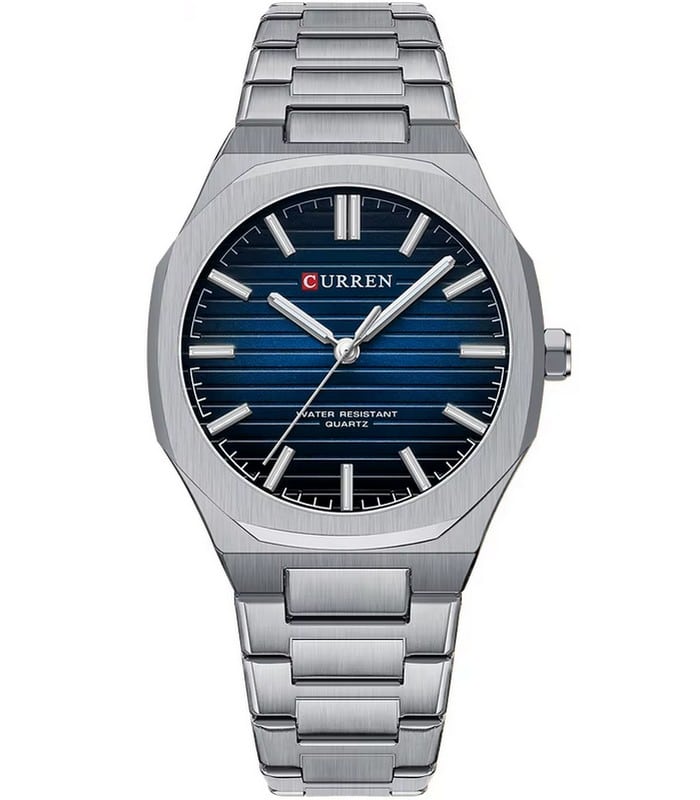 Montre pour Homme Curren 8456 Argent Fond Bleu