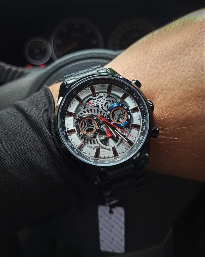 Montre pour Homme Curren 8391 Noir et Blanc