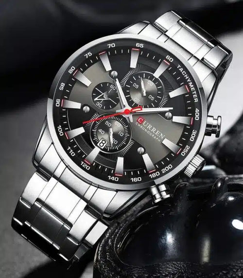 Montre Homme Curren 8355 Argent Fond noir