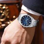 Montre pour Homme Curren 8456 Argent Fond Bleu