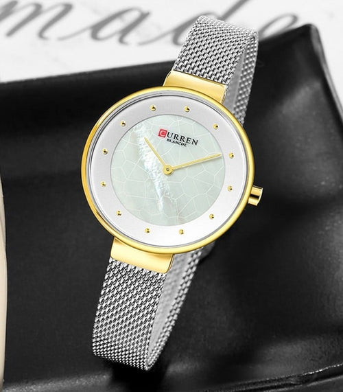 Montre pour Femme Curren 9032 Argent Doré