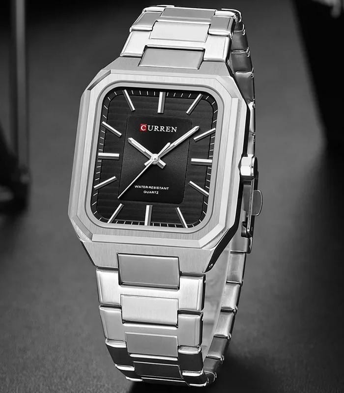 Montre pour Homme Curren 8457 Argent Fond Noir