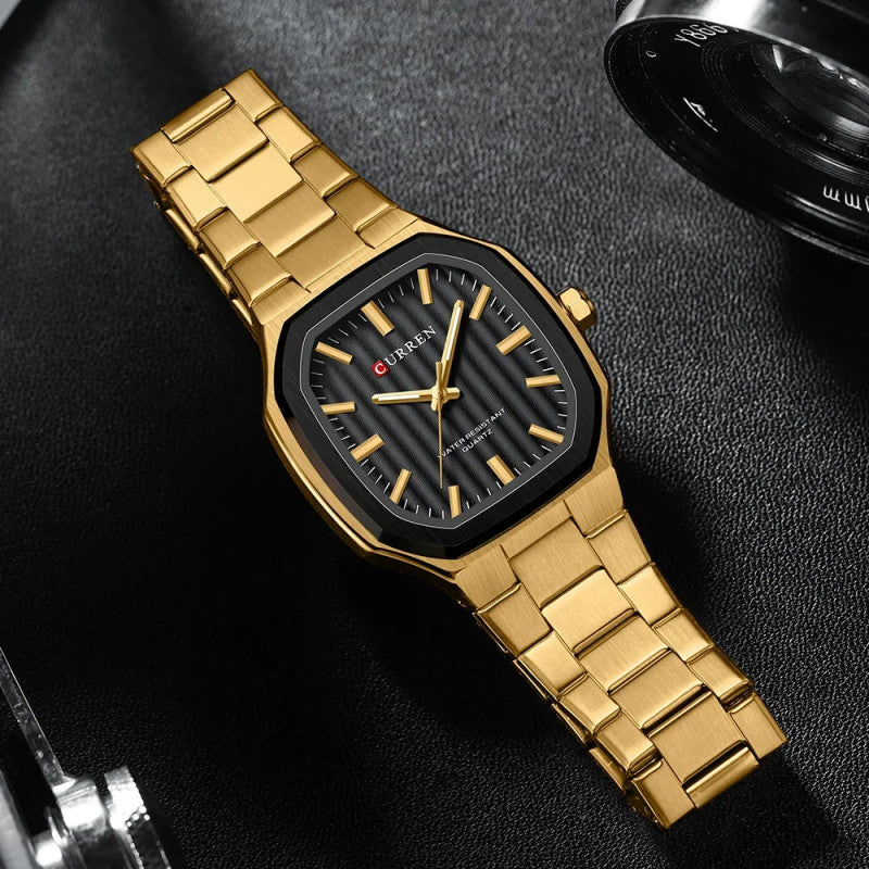 Montre pour Homme Curren 8458 Noir Doré